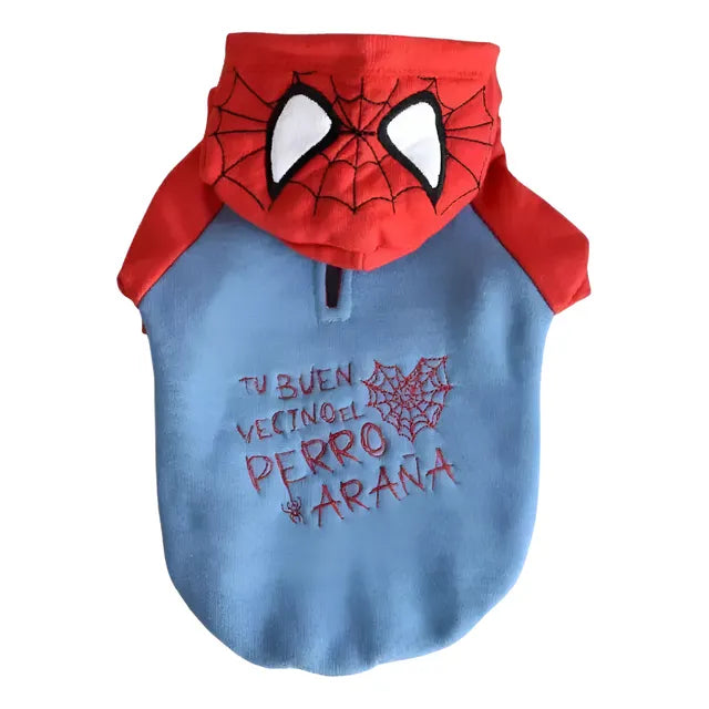 Ropa Para Perros Buzo Spider Capucha Cachorro Adulto Mascota