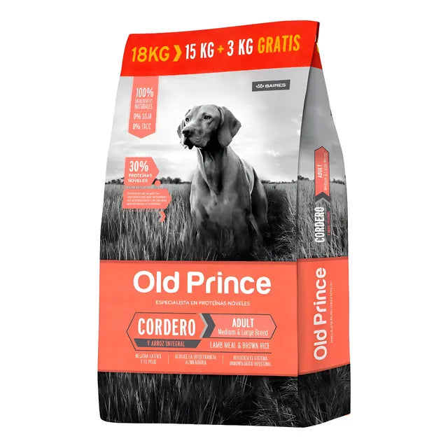 Old Prince Noveles Cordero Y Arroz Adulto X 18 Kg - 108600.00