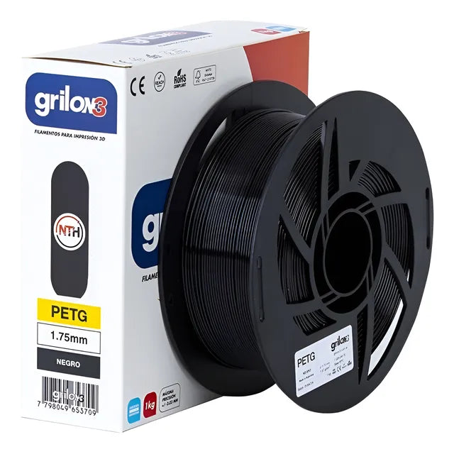 Filamento Petg 1.75mm Grilon3 Impresora 3d Colores Color Negro